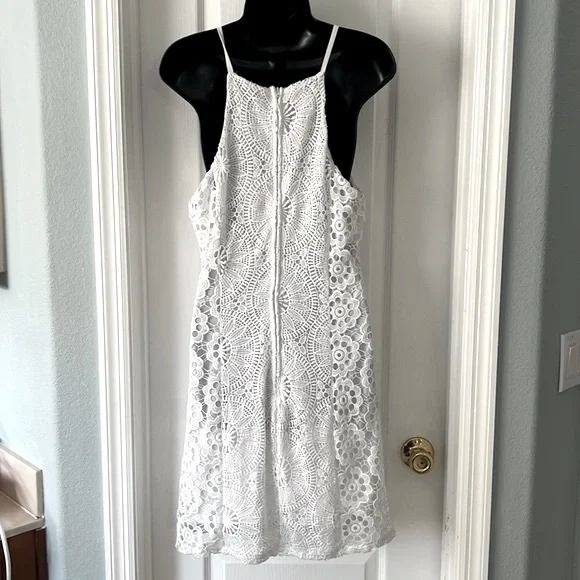 White Lace Dress by Francesca's Collection Size Large NWT - Picture 2 of 2